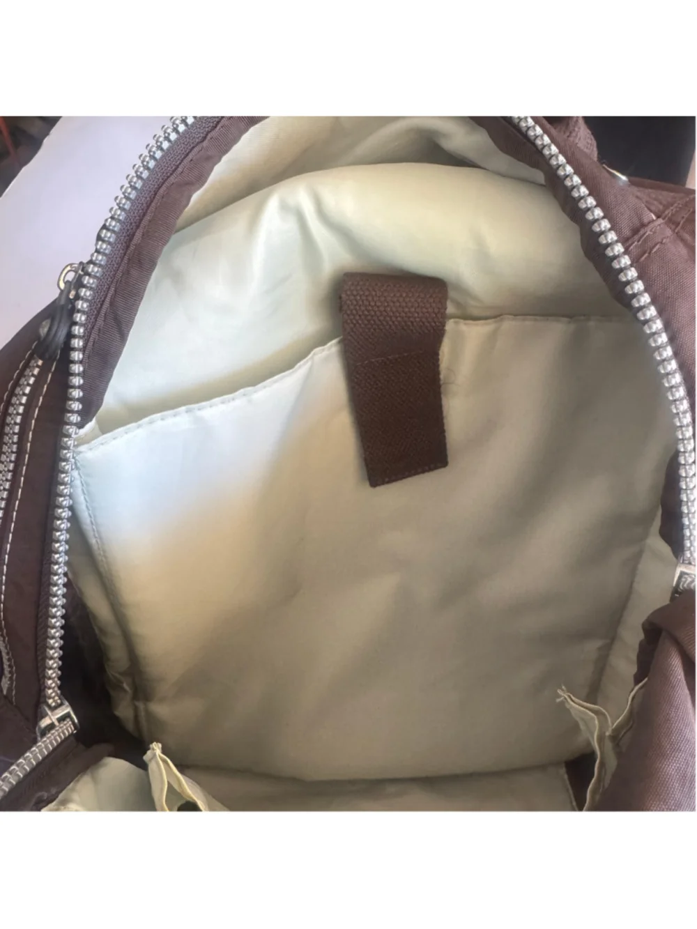 Kipling Brown Nylon Multi Pocket Backpack Travel 15” Laptop Bag